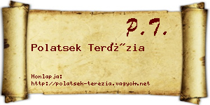 Polatsek Terézia névjegykártya